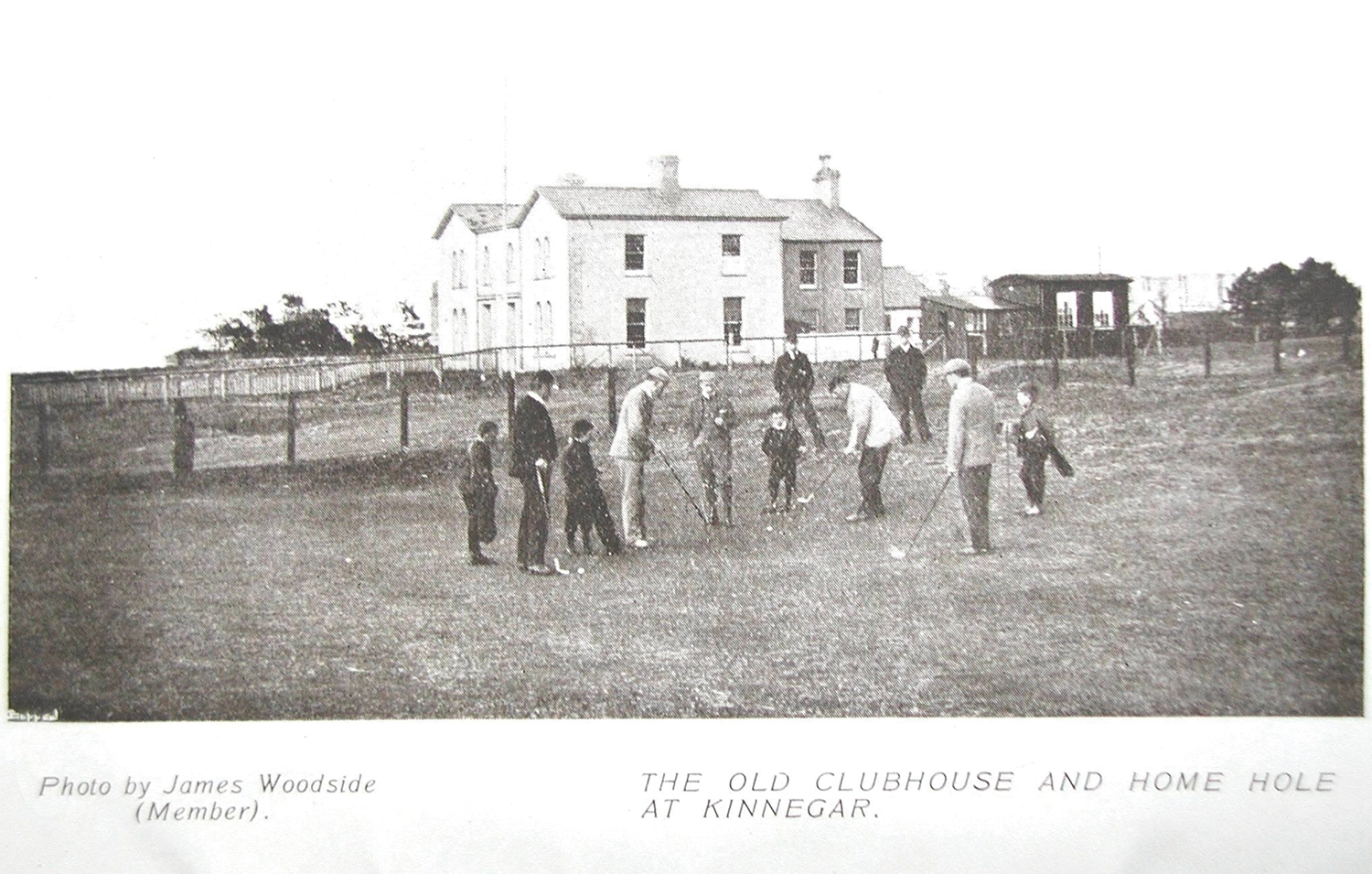 Old Clubhouse at Kinnegar The old clubhouse and the home hole at the Kinnegar